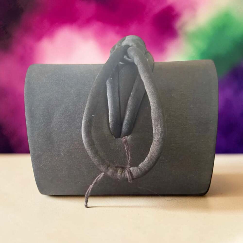 ENZO Angiolini Luna Brown Velvet Evening Clutch Bag